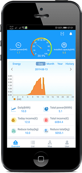 Aplikacja mobilna do monitorowania systemu PV opartego o mikroinwertery Deye